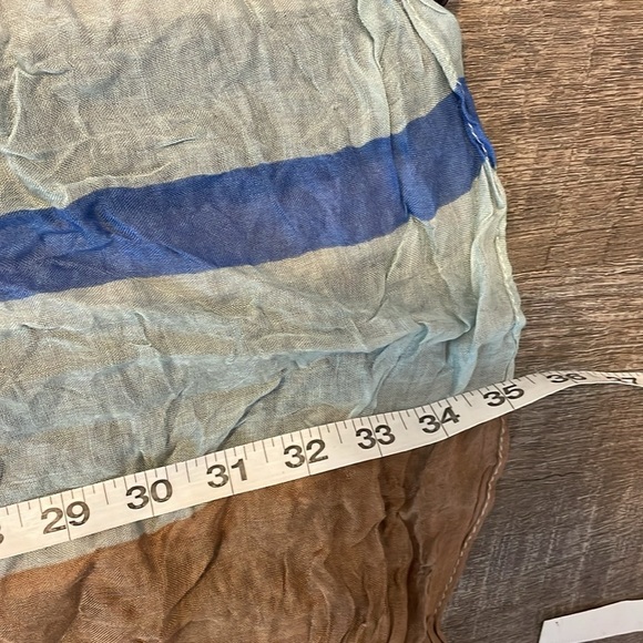 Ann Taylor Rayon Striped Multicolor Pom Pom End Scarf or Coverup Wrap OS - Picture 16 of 16